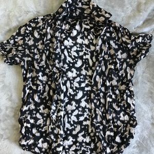 AllSaints dressy cheetah shirt.